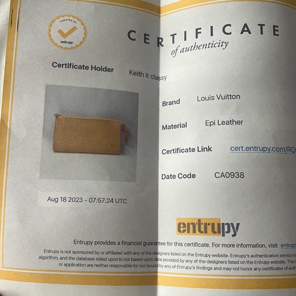 Louis Vuitton Epi Leather Pochette W/ full inclusion - Picture 15 of 15